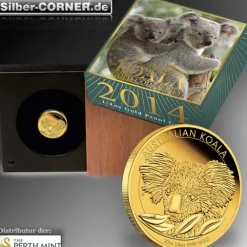 Koala 2014 1/4 Oz Gold Proof Coin + Box + CoA 2014