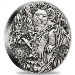Koala 2 Oz Silber 2017 - Antik Finish- + Box + COA *