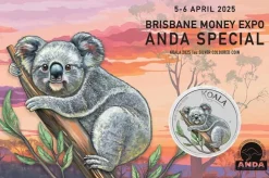 Koala 1 Oz Silber - Brisbane ANDA Money Show 2025 Blister