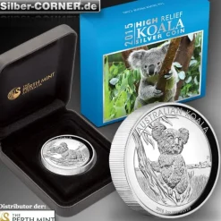 Koala 2015 1 Oz Silber High Relief + Box + COA *