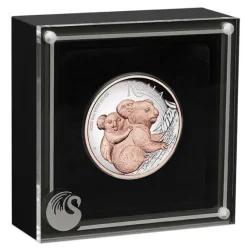 Koala 5 Unzen Silber High Relief Vergoldet 2023 +Box +COA *