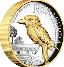 Kookaburra - High Relief - Gilded - 2 Unzen Silber 2022 +Box !! Zertifikat fehlt !! *