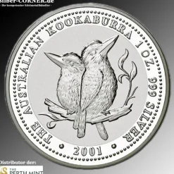 Kookaburra 1 Oz Silber 2001*