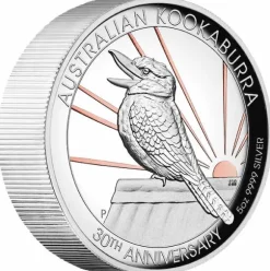 Kookaburra 5 Oz Silber -gilded- High Relief 2020*