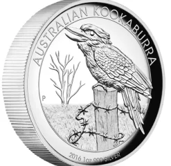 Kookaburra 1 Oz Silber High Relief 2016 +Box +COA *