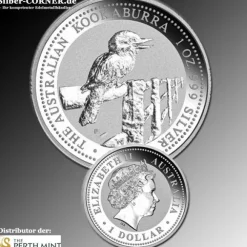 Kookaburra 2 Unzen Silber 1998*