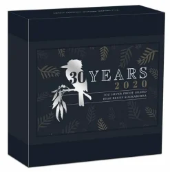 Kookaburra 2 Unzen Silber 2020 High Relief - Gilded - +Box*