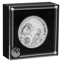 Kookaburra 5 Unzen Silber - Inches - 2023 + Box + COE