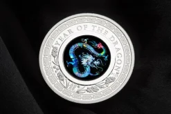 Lunar - Drache - Opal - 1 Unze Silber 2024 + Box +COA*