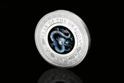 Lunar - Drache - Opal - 1 Unze Silber 2024 + Box +COA*