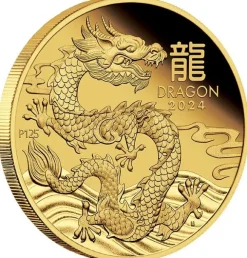 Lunar 3 - Drache - 1/4 Oz Gold Proof 2024 + Box + COA