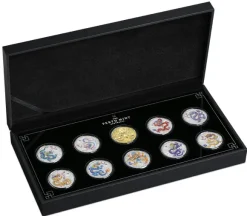 Lunar 3 - Drache - Ten-Coin Set 1/2 Oz Silber farbig / vergoldet 2024 + Box + Zertifikat*