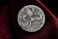 Lunar 3 - Drache - 2 Unzen Silber Antik + Box + COA-