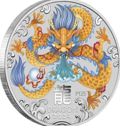Lunar 3 - Drache - 1 Unze Silber farbig 2024*