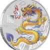 Lunar 3 - Drache - 1 Unze Sliber gelb 2024*