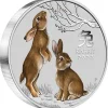 Lunar 3 - Hase - 1 KG Silber farbig 2023*