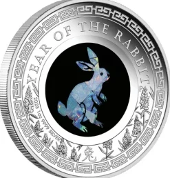 Lunar - Hase - Opal - 1 Unze Silber 2023 + Box +COA*