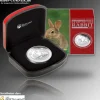 Lunar 2 - Hase - 1 Oz Silber Polierte Platte 2011 + Box + COA *