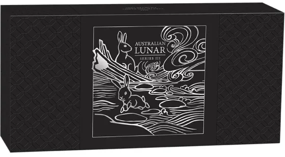 Lunar 3 - Hase - Trio 3 x 1 Oz Silber 2023 + Box + COA*