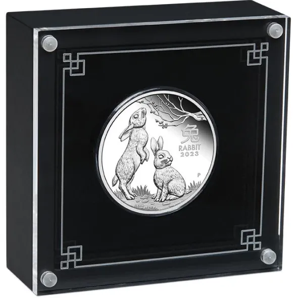 Lunar 3 - Hase - 1 Unze Silber Proof 2023 +Box +COA*