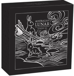 Lunar 3 - Hase - 1 Unze Silber Proof 2023 +Box +COA*