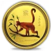 Lunar I Affe 1/2 Oz Gold farbig 2004