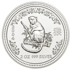 Lunar I Affe 2 Oz Silber 2004*