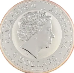 Lunar I - Affe - 5 Oz Silber vergoldet farbig 2004*