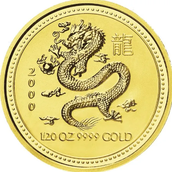 Lunar I Drache 1/20 Oz Gold 2000