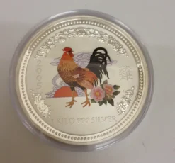 Lunar I Hahn 1 KG Silber farbig 2005*