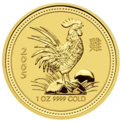 Lunar I - Hahn - 1 Unze Gold 2005
