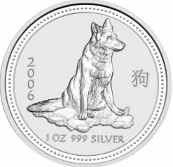 Lunar I - Hund - 1 Oz Silber 2006*