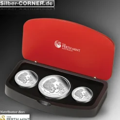 Lunar II - Affe - 3-Coin Set Silber Proof 2016 +Box +COA*