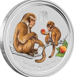 Lunar II - Affe - 1 KG Silber farbig 2016*