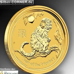 Lunar II Affe 1/2 Oz Gold 2016