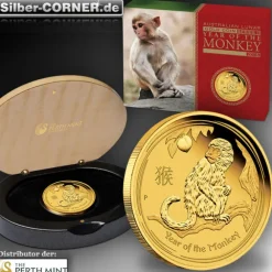 Lunar II - Affe - 1/4 Oz Gold Proof 2016 + Box + COA