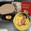 Lunar II - Affe - 1/10 Oz Gold Proof farbig + Box + COA