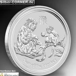 Lunar II Affe 10 Oz Silber 2016 *