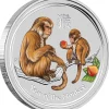 Lunar II Affe 1 Oz Silber farbig 2016*