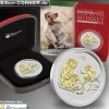 Lunar II Affe 1 Oz Silber Gilded + Box + CoA*