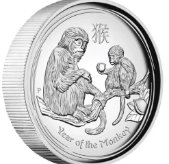 Lunar II Affe 1 Oz Silber High Relief 2016 *