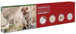Lunar II Affe Typeset Silber 2016 +Box +COA*