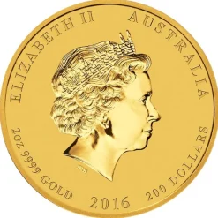 Lunar II - Affe - 2 Unzen Gold 2016