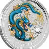 Lunar II Drache Blau 1 Oz Silber 2012*