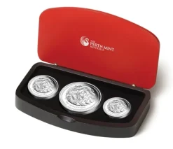 Lunar II - Drache - 3-Coin Set Proof Silber 2012 + Box + COA *