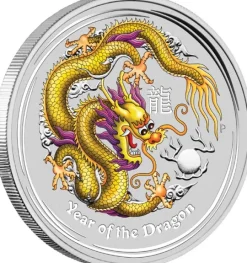 Lunar II Drache 1 Oz Silber gelb / yellow 2012*