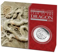 Lunar II Drache 1 Oz Silber Proof 2012 +Box +COA*