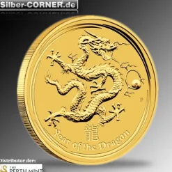 Lunar II - Drache - 2 Unzen Gold 2012