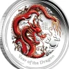Lunar II Drache 1 Unze Silber Proof farbig 2012 +Box +COA*