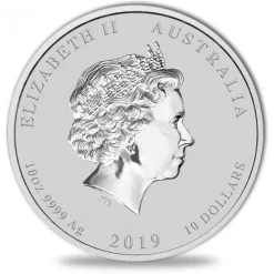 Lunar II farbig Schwein 10 Oz Silber 2019*